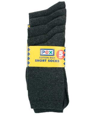 Ankle Socks 5 pack - Charcoal (Winter)
